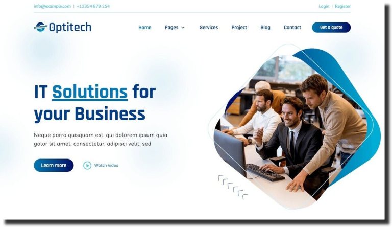 نمونه سایت شرکتی