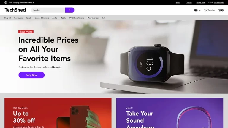 نمونه سایت فروشگاهی